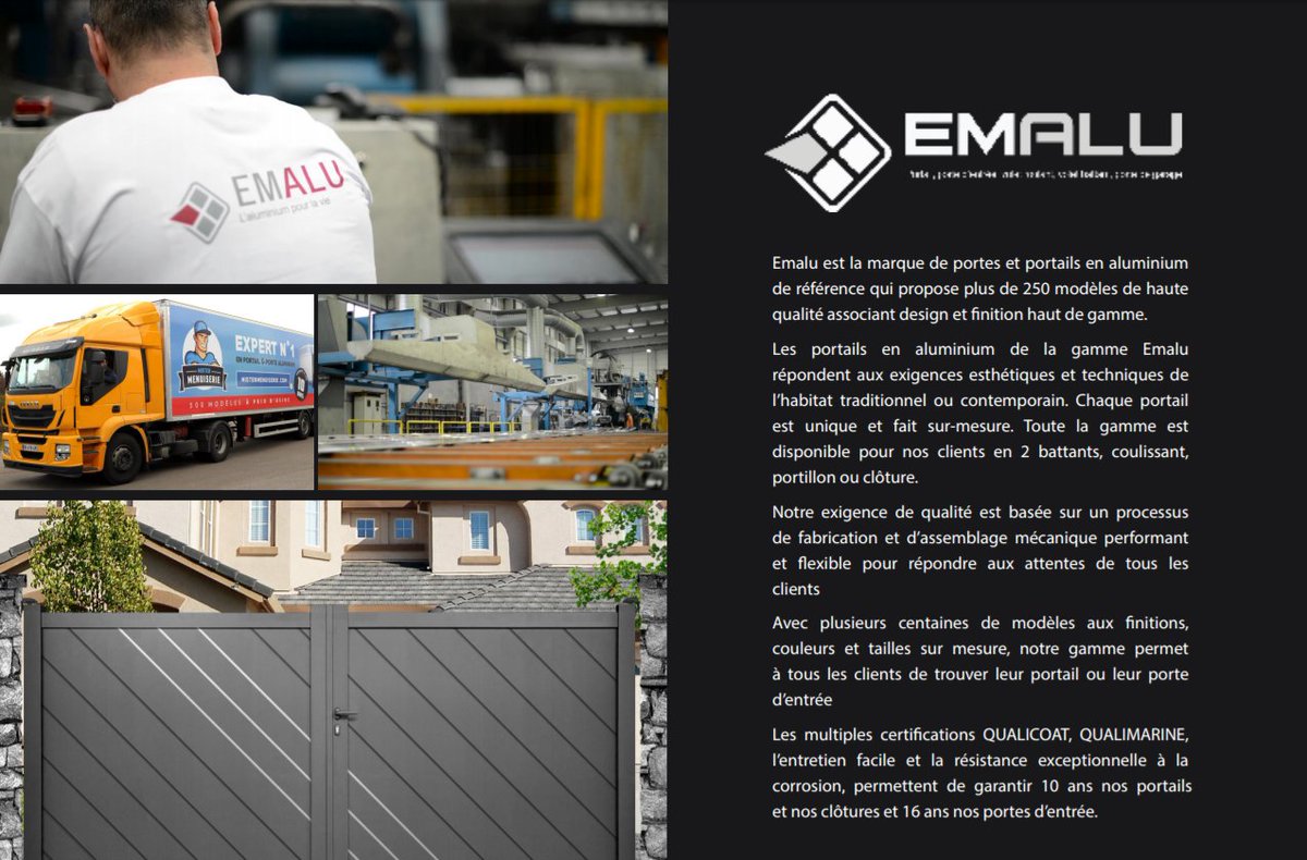 GroupLabel's tweet image. #EMALU est LA marque #portes et #portails 100% #aluminium de #GroupLabel #MisterMenuiserie @MrMenuiserie @Emalugate