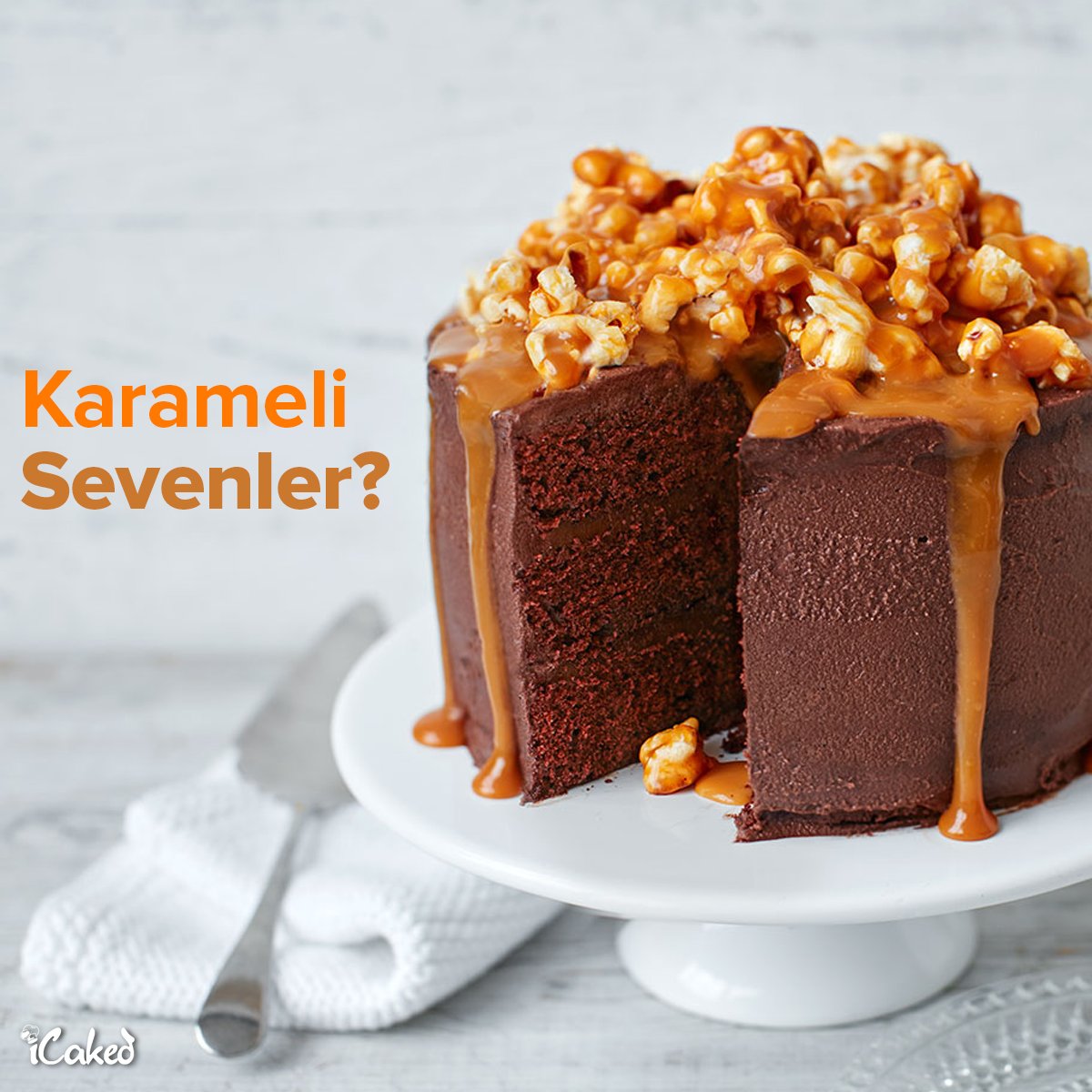 iCakedcom's tweet photo. Gününe, karamelli pasta ile lezzet katmak için daha iyi bir bahanen olamazdı. Dünya Karamel Günün kutlu olsun!🍴😍 #karamelgünü #icakedcom https://t.co/mgxuBhqfnV