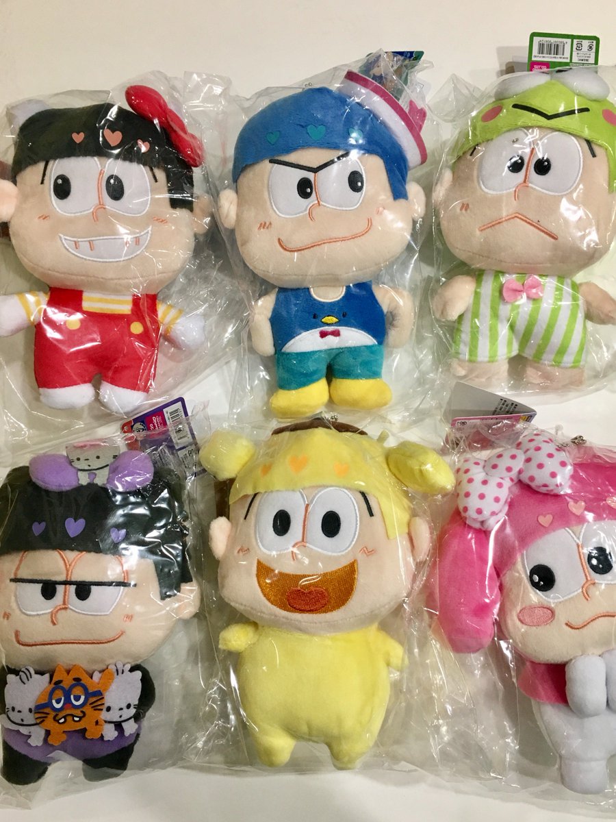 おそ松さんグッズ情報】 人気のおそ松さんxサンリオより「ぬいぐるみ