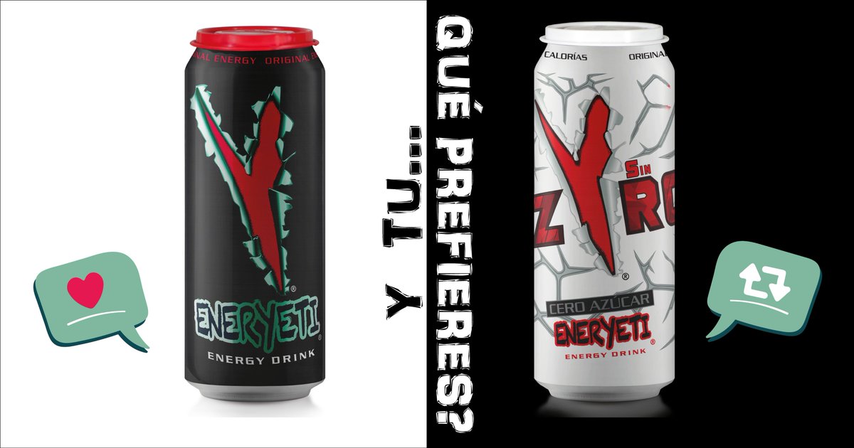 Eneryeti_es's tweet photo. ⚡️ El mismo pero diferente... ¿Eres más de #Original 🔴o de #Zyro ⚪️?

#Eneryeti #FelizMiercoles #energydrink https://t.co/QxySRBiS2Z