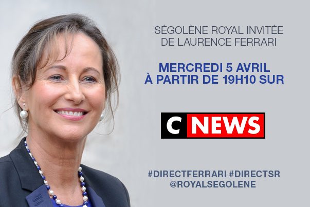 RoyalSegolene's tweet image. Invitée ce soir à 19h10 de Laurence Ferrari sur @CNEWS #DirectFerrari #DirectSR #COP21