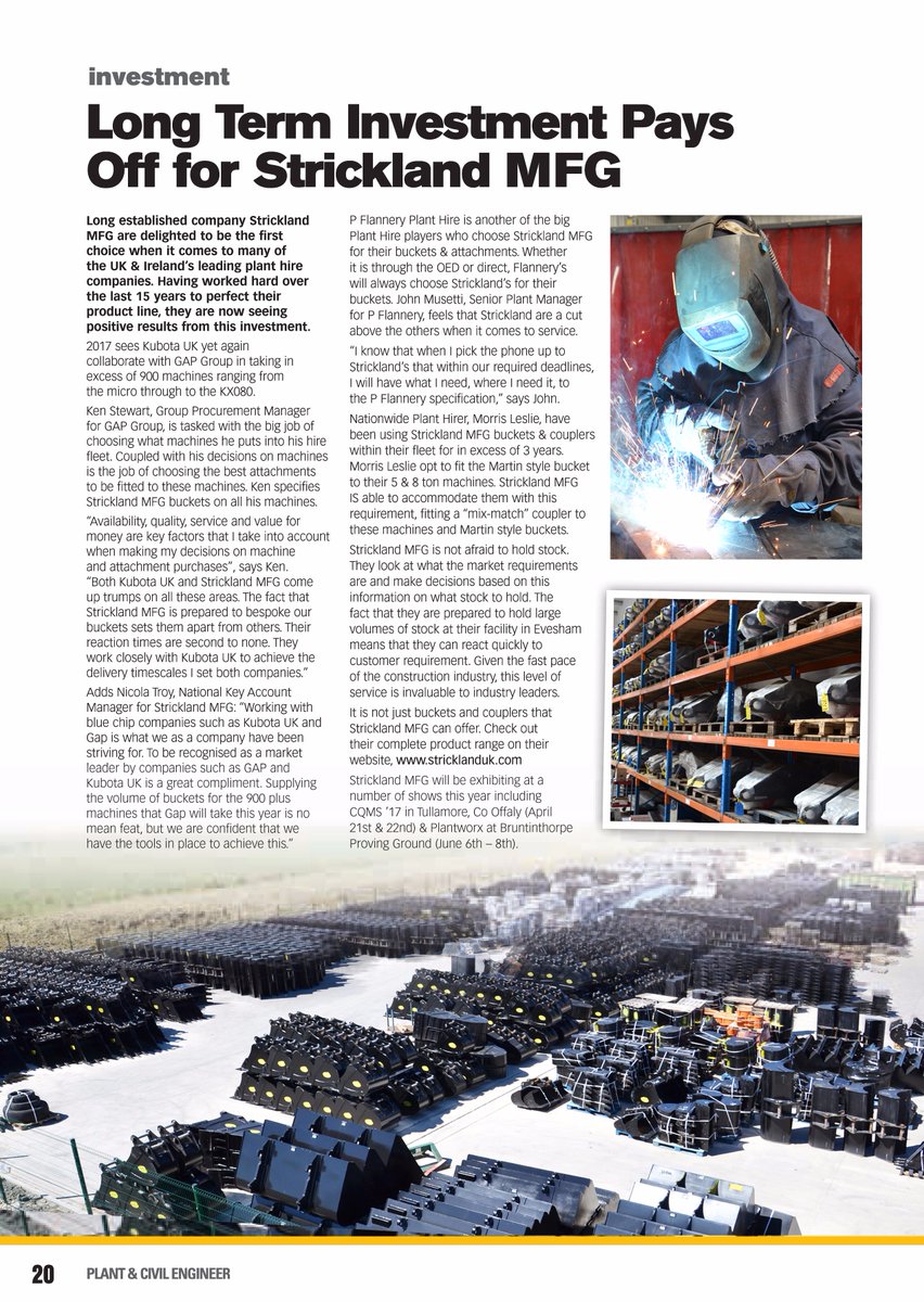 See the March edition of Plant and Civil Engineering Magazine. plantandcivilengineer.com