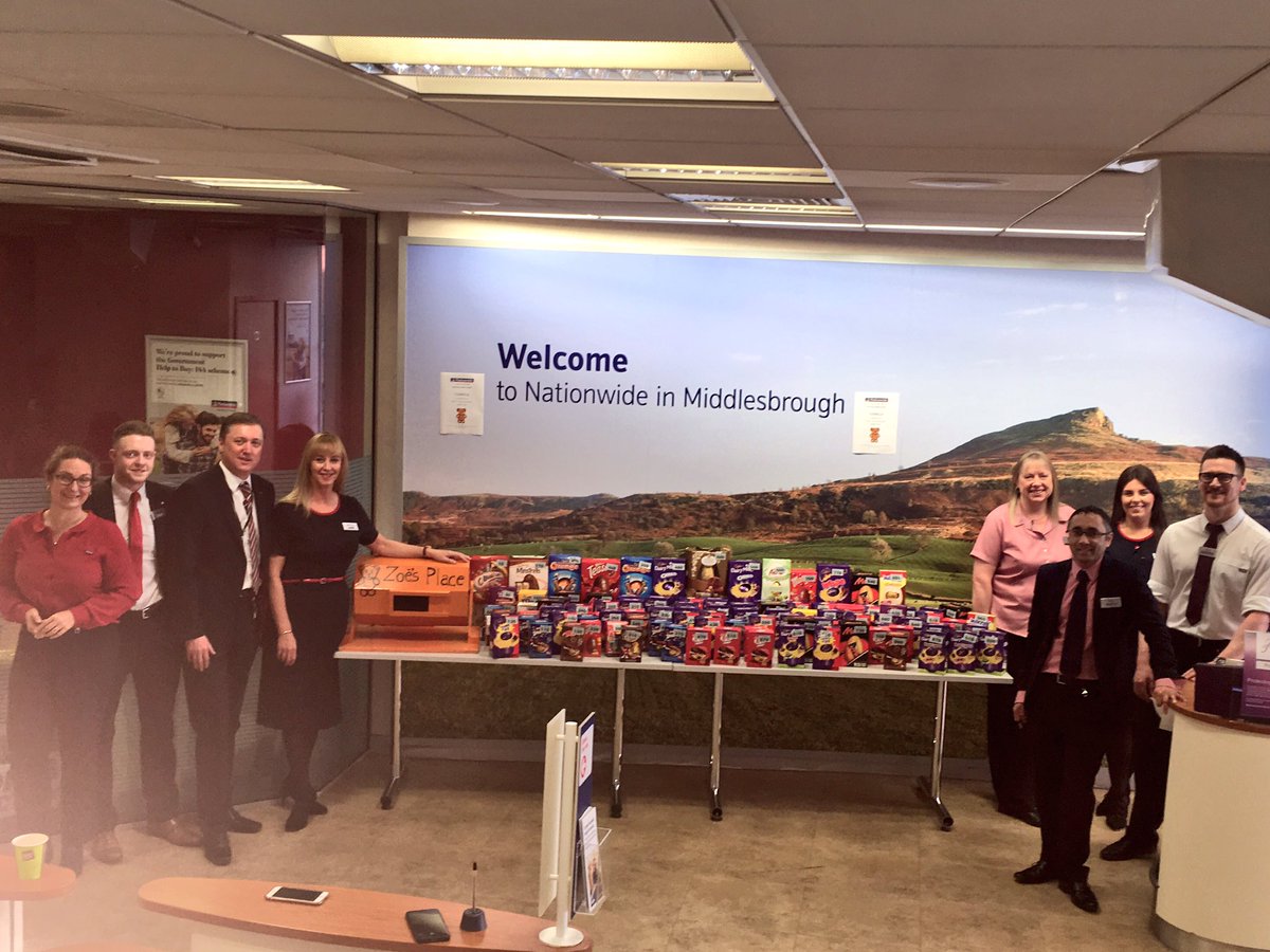 NBS_emma's tweet photo. Our Easter Tombola for Zoe's Place going down a treat today in Middlesbrough 🙌🏼🍫🐣🎉 @NBSNINE https://t.co/IWDb2h2UWG