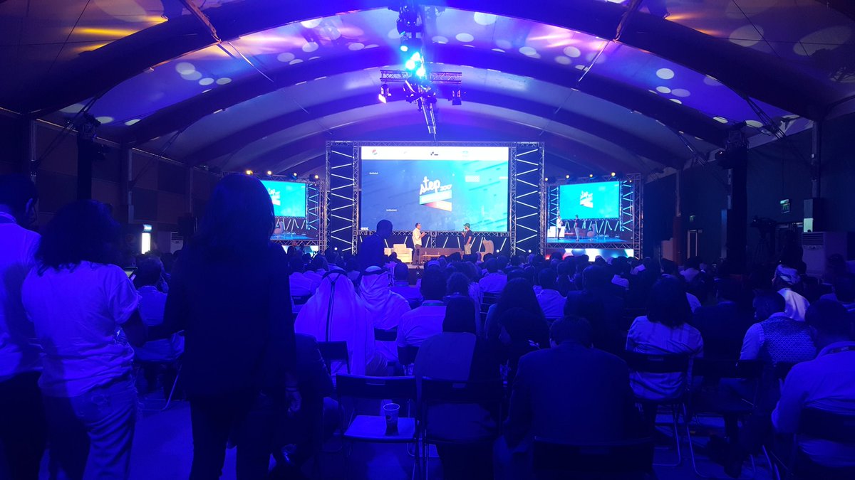 SARAHAMDAN's tweet image. "So many moms send me CVs of their kids for jobs, they should start companies!" The great @fadig @stepconference #step2017