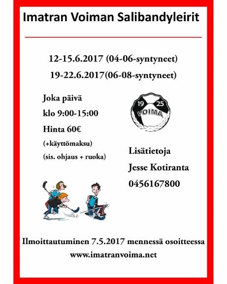 VoimaSalibandy's tweet photo. Kesäksi tekemistä salibandyn parissa! #salibandy https://t.co/qRbXrFwFaw