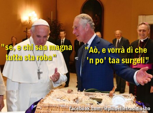 lefrasidiosho's tweet photo. l'attenzione alla linea de sto Papa...
#carlocamillaitaliantour https://t.co/Q3nDLu2mnA