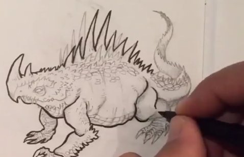 Cabaroc's tweet photo. L’encrage du jour https://t.co/XqmMMuAJ0N #32Creatures #Inking #Timelapse https://t.co/sBJbMcl8i3