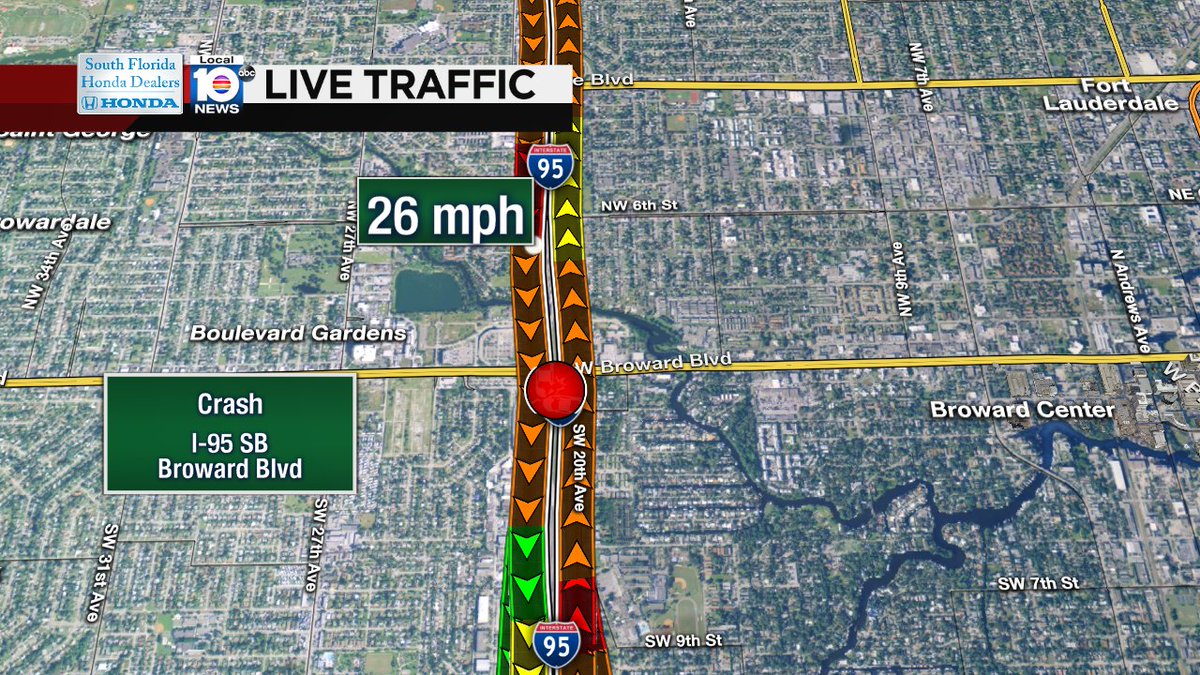 Crash on I-95 SB at Broward Blvd #traffic https://t.co/auvrnHnOOH