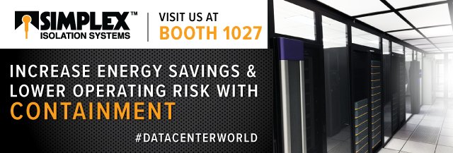 Simplex_Iso's tweet image. Check out the complete suite of data center containment solutions from Simplex at #DataCenterWorld. Visit booth #1027 April 5-6. #DCWLA17