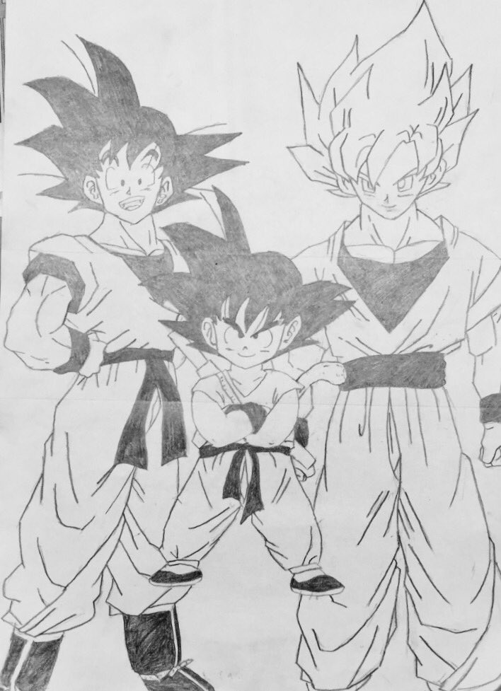 まなぶん En Twitter 今日は鳥山明先生の誕生日なので悟空の成長を描いてみた 鳥山明誕生日 ドラゴンボール 孫悟空