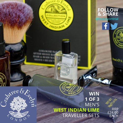 beautyontrial's tweet photo. [NEW] E:30/04/17 #WIN 1 of 3 Crabtree &amp; Evelyn Men's West Indian Lime Traveller Sets £24 each @ https://t.co/77hz6MDoEP Follow &amp; RT to enter https://t.co/PJAVhprXh3
