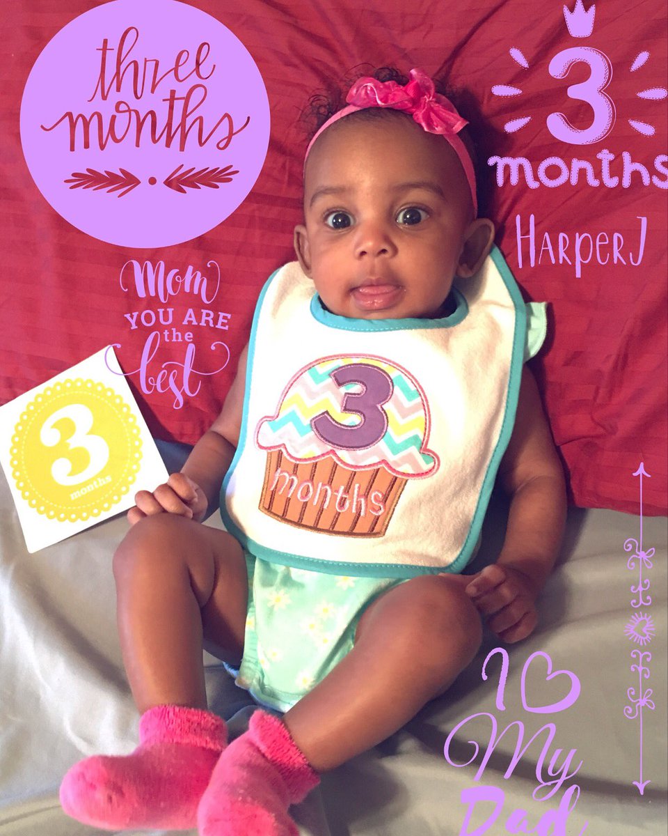 heatherzzzworld's tweet photo. Happy 3months my precious grl!! #babygirl #precious #HarperJ💗#thankheavensforlittlegirls #3monthsold #proudmama #cherish #everymoment https://t.co/cAZWxbkVw7