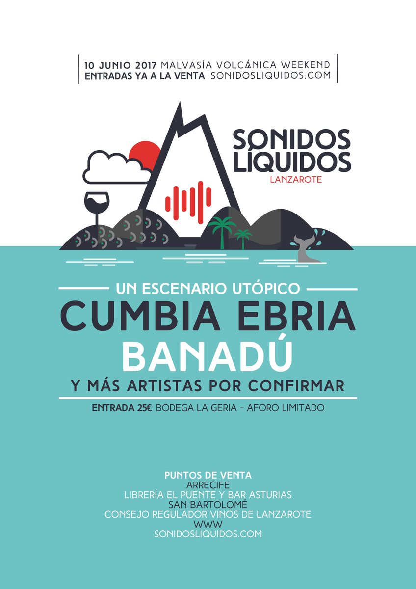 Seguimos añadiendo bandas para el 10 de junio en #Lanzarote 
<a href="/CumbiaEbria/">CumbiaEbria</a> y <a href="/banadumusic/">Banadú</a> estarán junto a <a href="/loveoflesbian/">Love of Lesbian</a> y <a href="/KDandL/">Kitty, Daisy & Lewis</a>