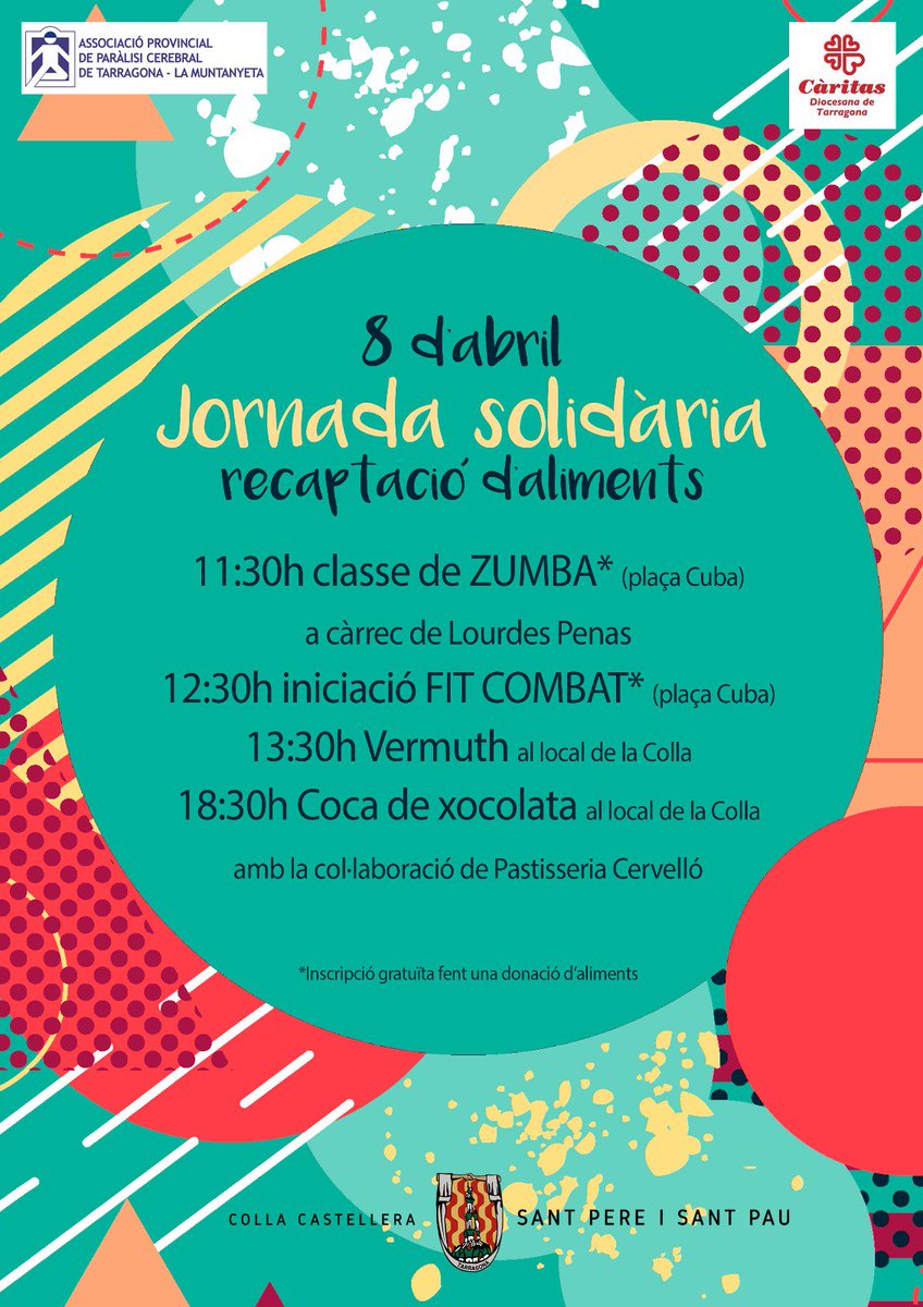 CCSPISP's tweet photo. Tot el cap de setmana solidari que tenim per endavant!! #Tarragona #Temporada27 #27x01 https://t.co/48fMtCq85N