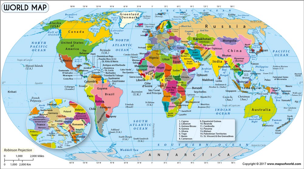 mapsofworld's tweet photo. #WorldMap in #RobinsonProjection gives a better overview of the countries of the #world.

https://t.co/428mi6J2Fj https://t.co/Y6TI5VFF4y