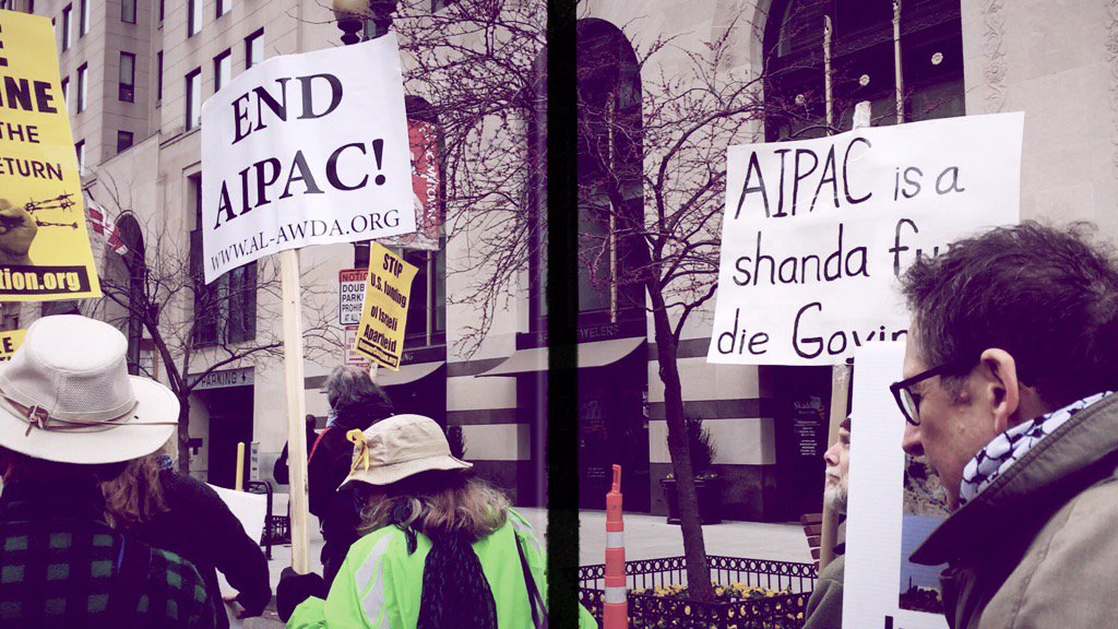 carmenlopezmar7's tweet photo. At the rally Sunday 26th/3/17 against #AIPAC and #SupportPalestineInDC2017 https://t.co/uat4ezVQry