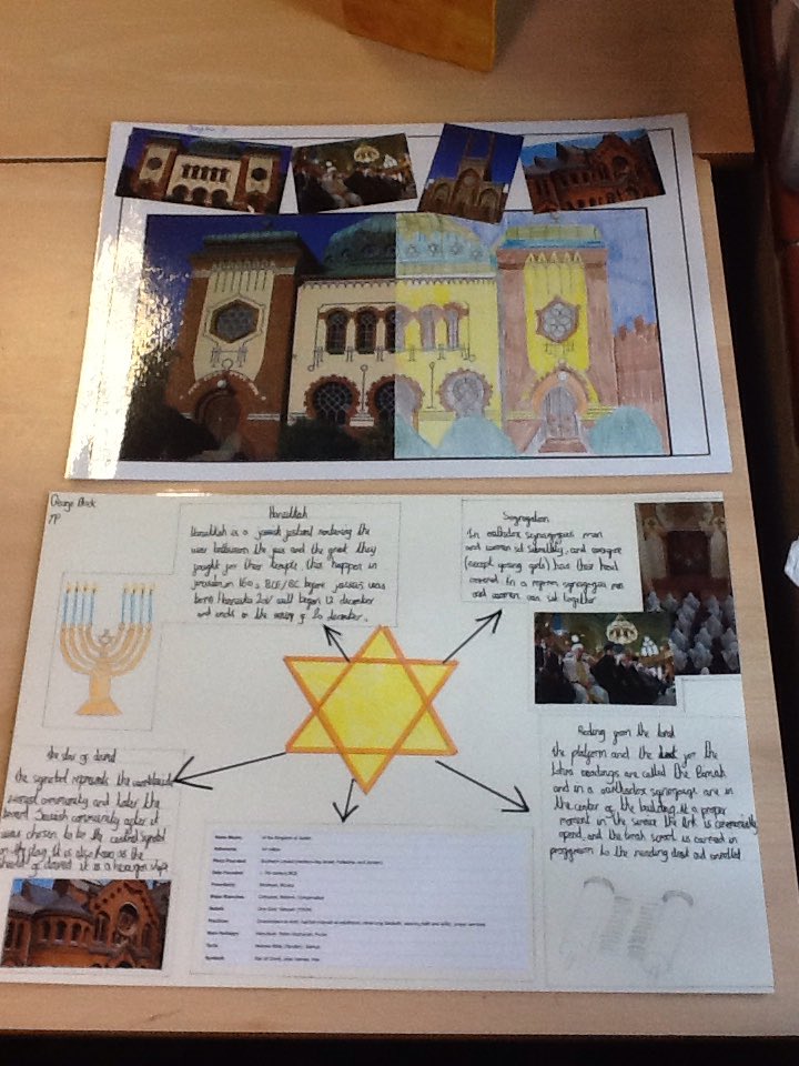 7P Synagogue Extended Homework Projects - fantastic work from Josh Willans, Dan Agar and George Block ^SLH
#judaism #RE