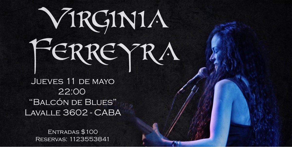 🤘🏼❗️El jueves 11 de mayo voy a tocar en @Balcondeblues ❗️🤘🏼
Contacto por reservas: 1123553841