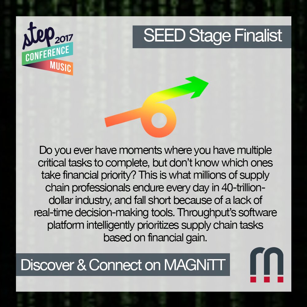 Throughput is pitching now at #step2017, see what they have to say!