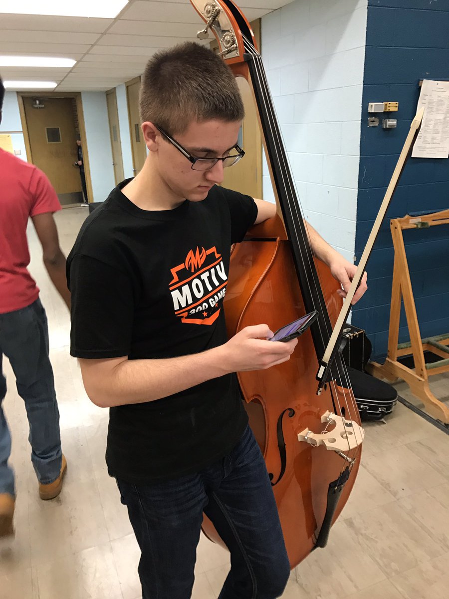 CaseHSBandOrch's tweet photo. Say hello to the leader of the wonderful Case Bass Bad Boys! #Music4Lyfe #WorkHard #SoarHigh #EaglePride #StayTrueToYourself https://t.co/L3RRQ8odFd