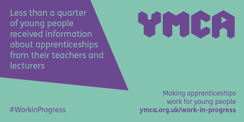 Less than one in four young people (22%) received information about apprenticeships from teachers and lecturers #WorkinProgress