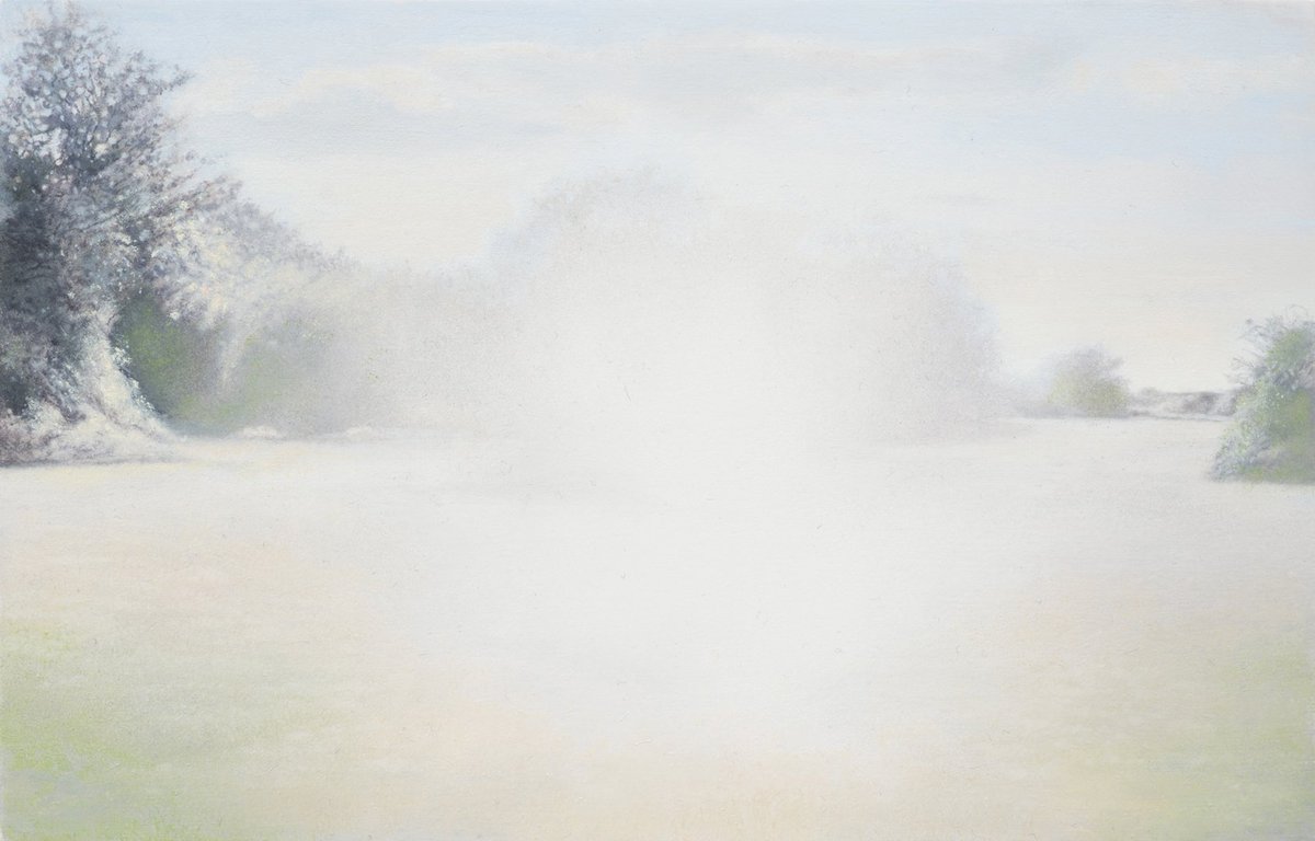 CHARLIESMITHldn's tweet photo. 'Whitey' by #BarryThompson in 'Part II: The Turning World' - now open @CHARLIESMITHldn #contemporary #landscape #painting https://t.co/S8X24eOXoz
