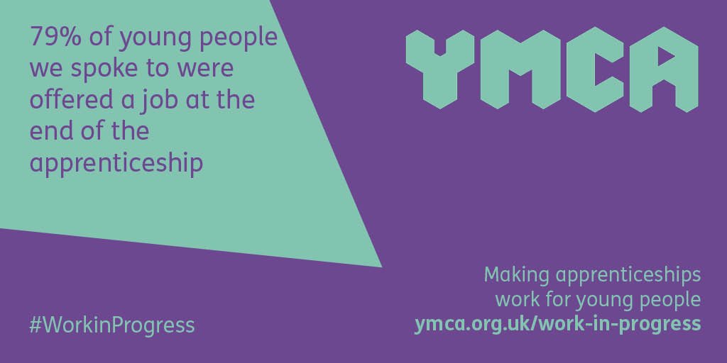 79% of young people surveyed were offered a job at the end of their apprenticeship #WorkinProgress