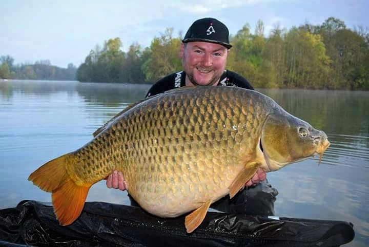 Here she is! At an awesome 60lb 4oz of Triple-N eating machine! Shaun Sharman is clearly delighted as the Sharman Show rolls on in France!