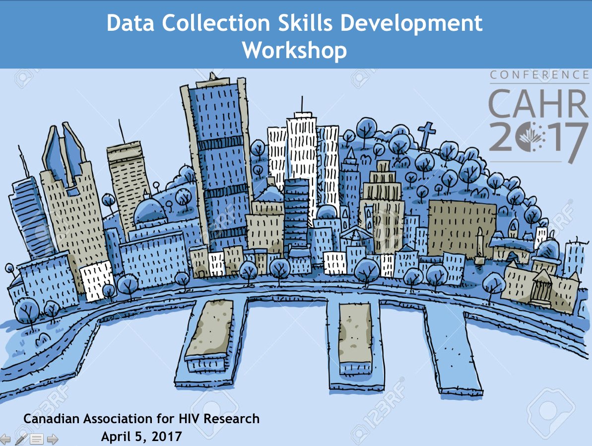 CAHR_ACRV's tweet photo. And we're off! #CAHR2017 unofficially begins with a Data Collection Workshop today in #Montreal! @CANFAR @CSIH_ @CIHR_IRSC @PHAC_GC https://t.co/PwoNDad1Y0
