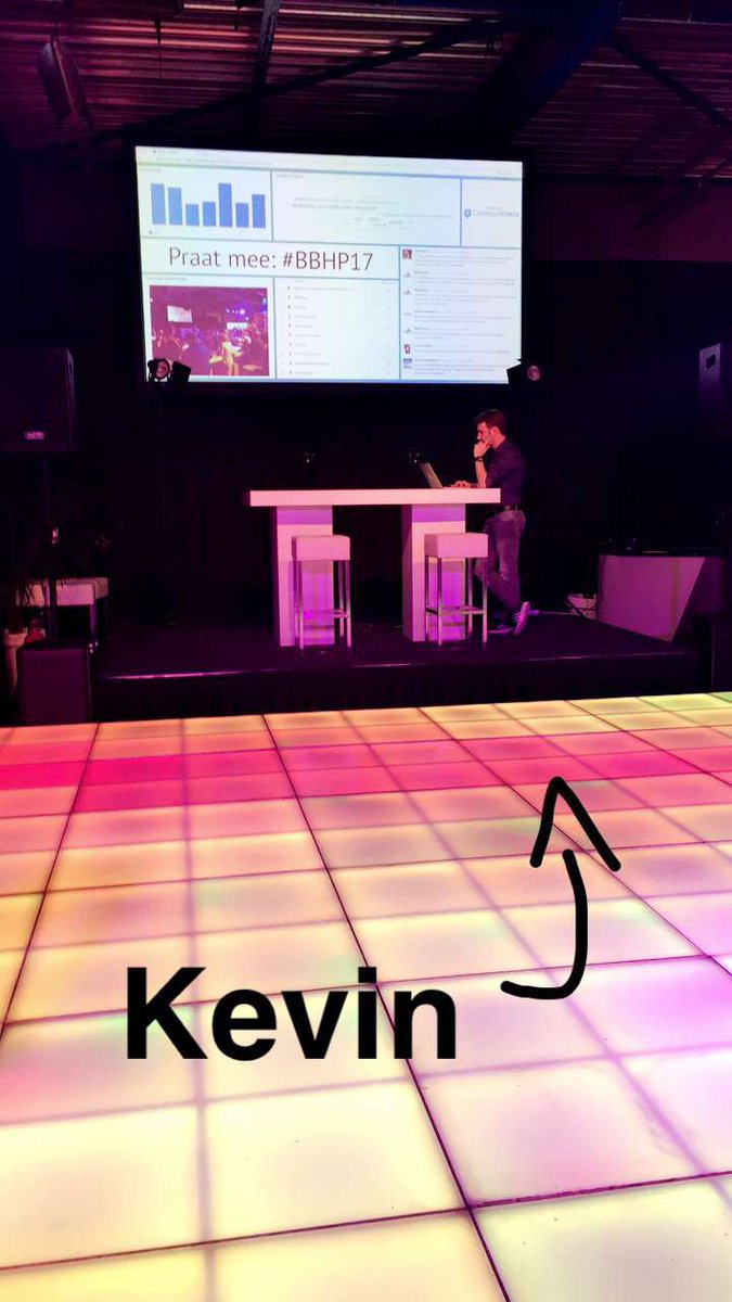 Onze held <a href="/kleenheers/">Kevin Leenheers</a> als #Communiteer in house op de #BBHP17 ✌🏼 #socialmedia #dansen