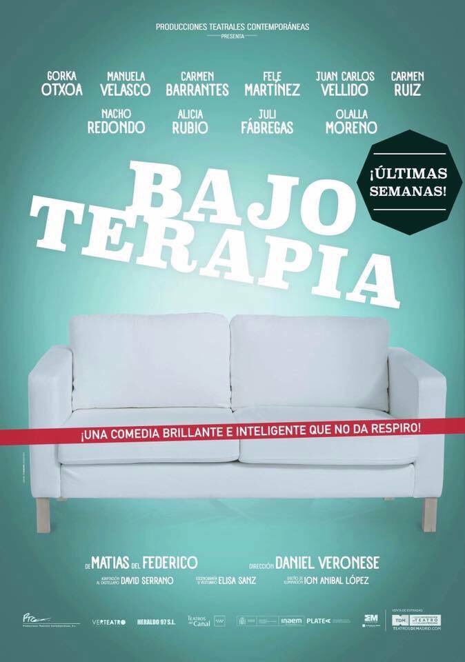 Nuestra recomendación de la semana👍👍:

 @BajoTerapiaES en el @TeatrosMarquina  ❤️

¡ÚLTIMA SEMANA! #Improrrogable ➡️ bit.ly/2nJMnWv