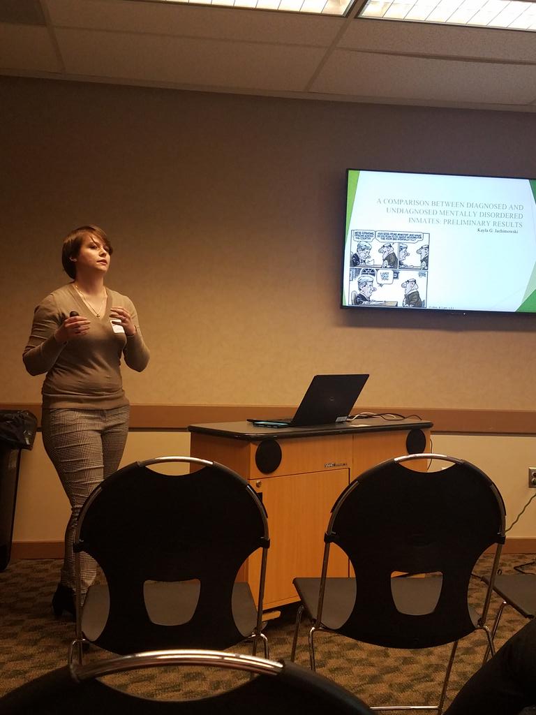 IUPResearch's tweet photo. Early morning panel presentations. Kayla Jachimowski #IUPResearchWeek https://t.co/O3csrBjjU3