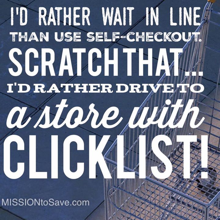 aMissiontoSave's tweet photo. Who is with me?! #clicklist beats self-checkout ... every.time! #kroger #busymomhack https://t.co/tIcWvGE6ZW