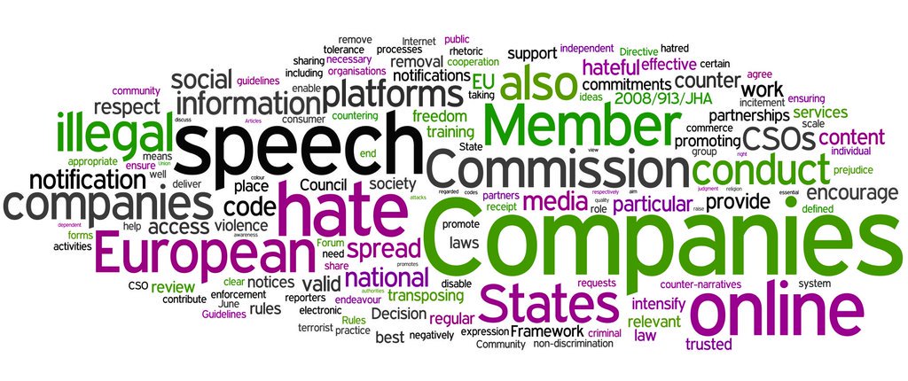 We have teamed up with major IT companies to combat illegal #hatespeech online. European Code of conduct: bit.ly/2oBtr06 #EPlenary
