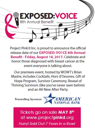 ProjectPinkd's tweet photo. Save The Date and get ready to be inspired. #projectpinkd #exposed #helpingsurvivorsthrive #vo1ce
https://t.co/kelAB1D6TA https://t.co/uBcOTfgRoB