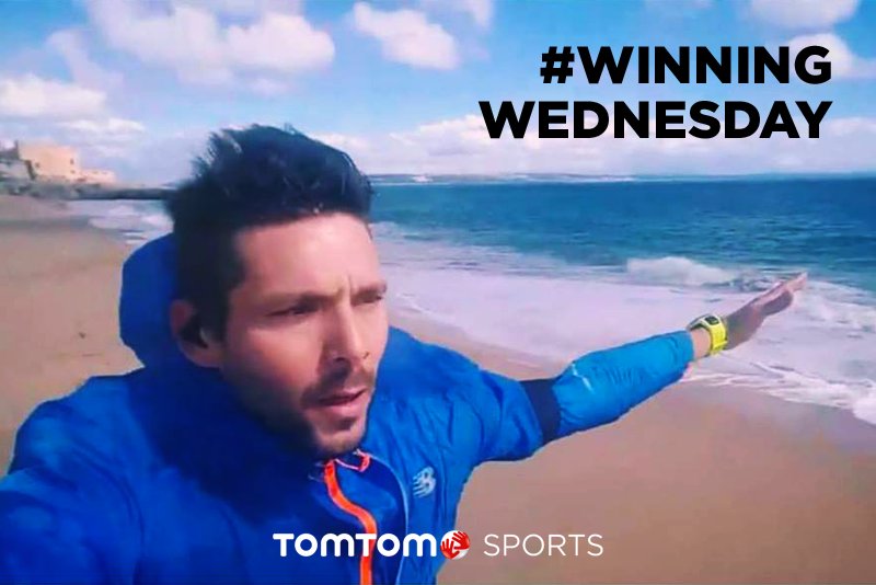 TomTomPortugal's tweet photo. No treino, mantém o foco no momento em que atravessas a meta! Acabaste em primeiro @jorgecorrula? 😋 #WinningWednesday #EmbaixadoresTomTom https://t.co/eXLAZnEdQ0