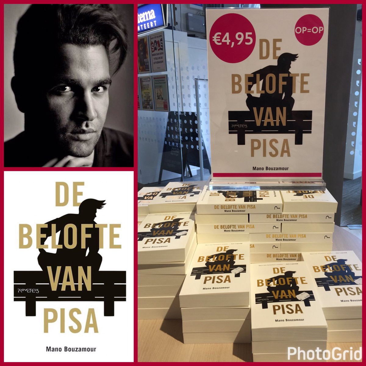 djveerman's tweet photo. Waaat?! 4,95 voor De belofte van Pisa van @ManoBouzamour?!  Niet alleen in De Pijp zijn ze lijp, ook bij @ScheltemaBoek op het Rokin. https://t.co/zGUvcnDYiM