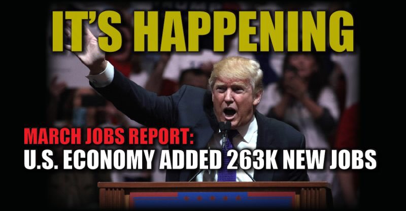 CRRJA5's tweet photo. 263K Jobs American boom  can be attributed to good producing such as construction &amp; mining. Looks like Trump will be the 
Greatest Job Pres https://t.co/ApSNywHNRQ