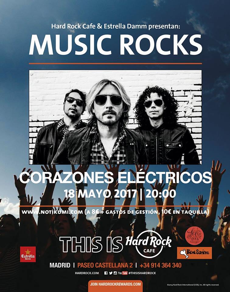 Corazones Eléctricos presentan su primer disco en el Hard Rock de Madrid. Compra tus entradas AQUÍ: bit.ly/2nDWN9d #THISISHARDROCK