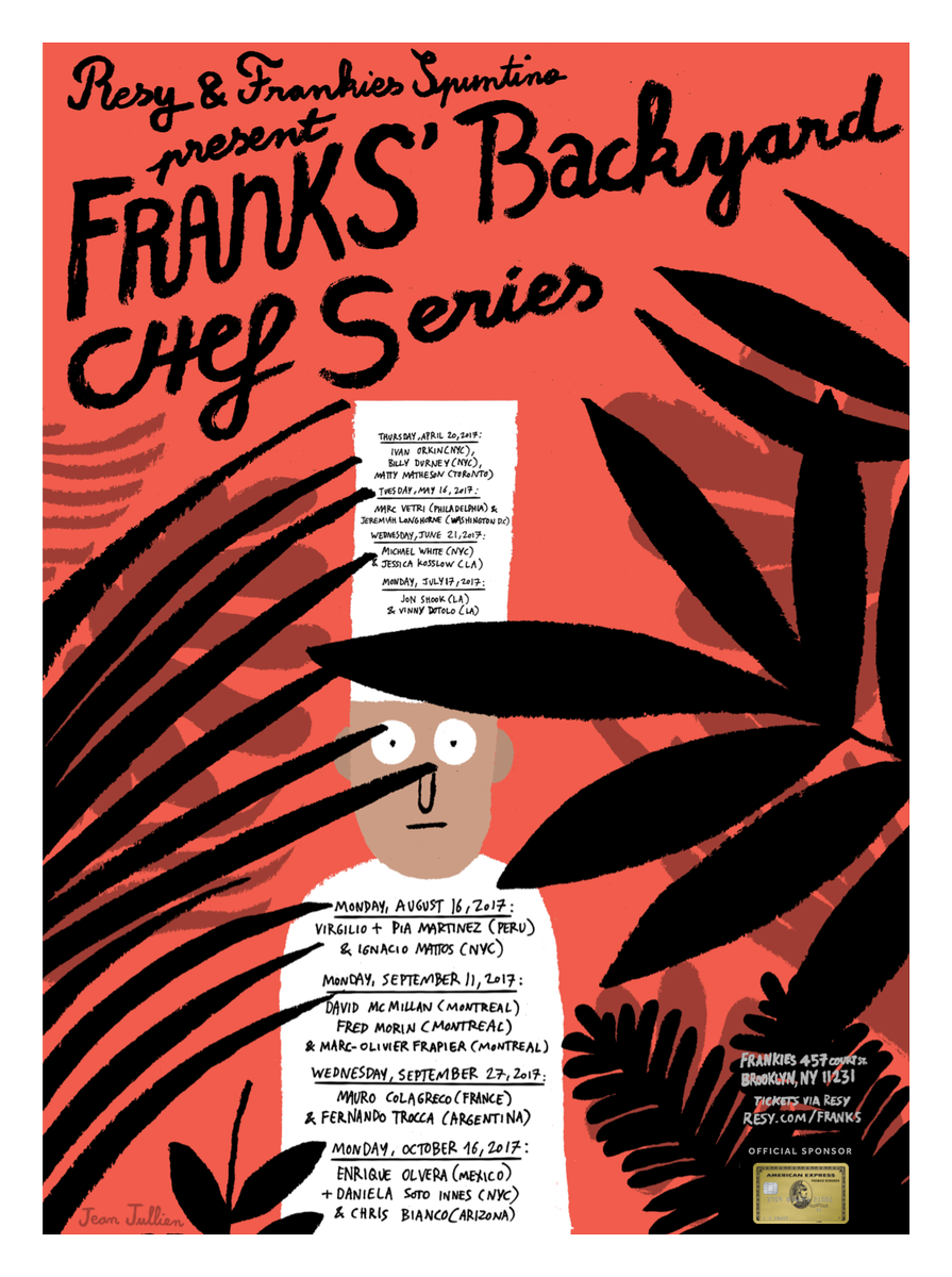 resy's tweet image. ⚡️ “Resy &amp;amp; Frankies Spuntino Present the Franks' Backyard Chef Series” #ResyXFranks