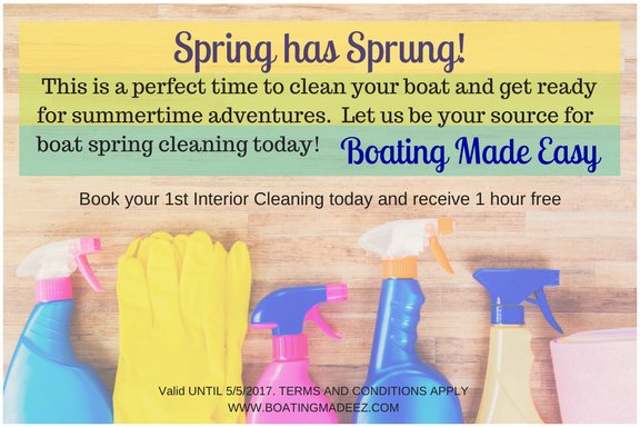 Spring is in the air and Boating Made Easy is ready! Let us be your source for boat spring cleaning services today. #Springcleaning #NOLA