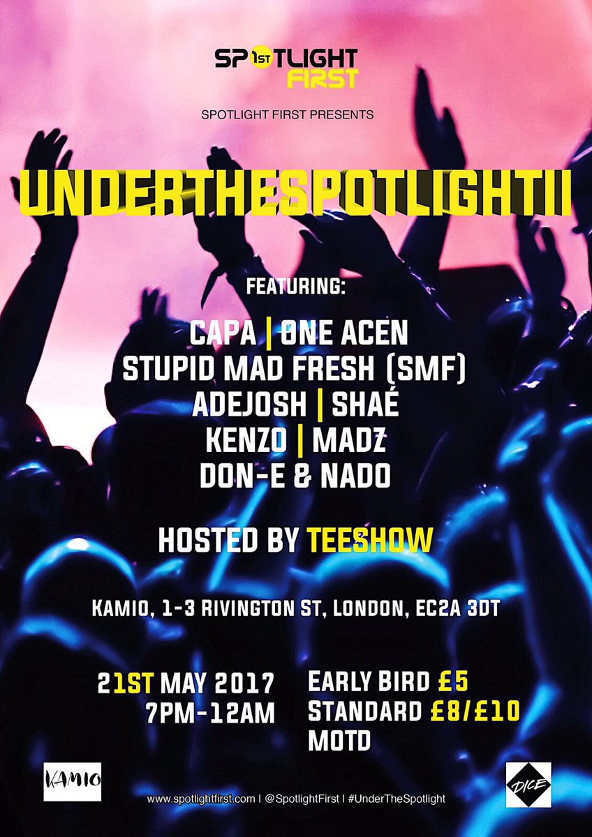 AkuaBelle's tweet photo. you need to buy a ticket for #UNDERTHESPOTLIGHTII uno. only £5 to see @Don_Eeeee @illmade_nado @ShaesUniverse and more? dont play yourself 🤗 https://t.co/K2dZGLgU5l