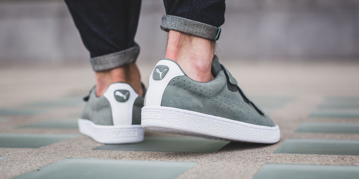 puma basket classic strap agave green