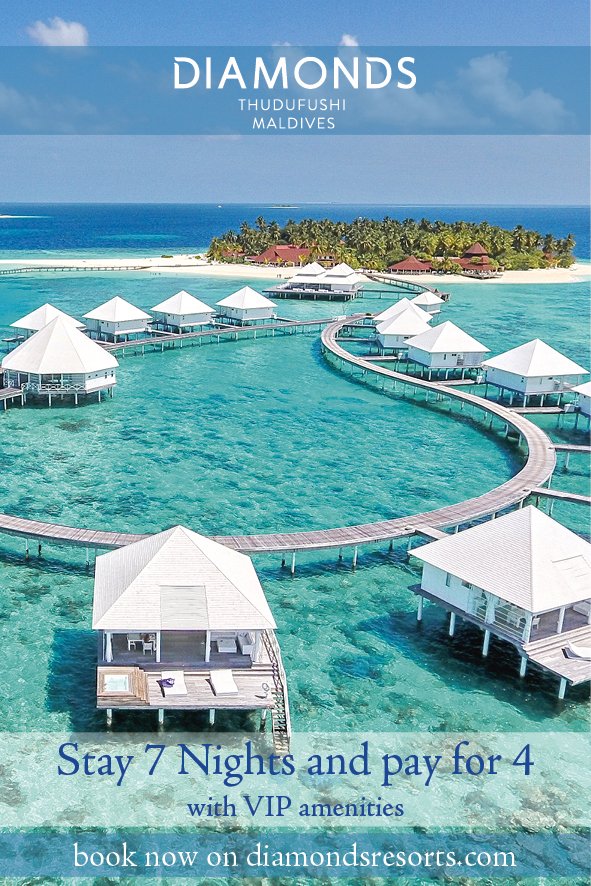 Speical offer for your #holidays in the #maldives at <a href="/diamonds_athu/">Diamonds Athuruga</a> 
Book now: bit.ly/2mSwAIk