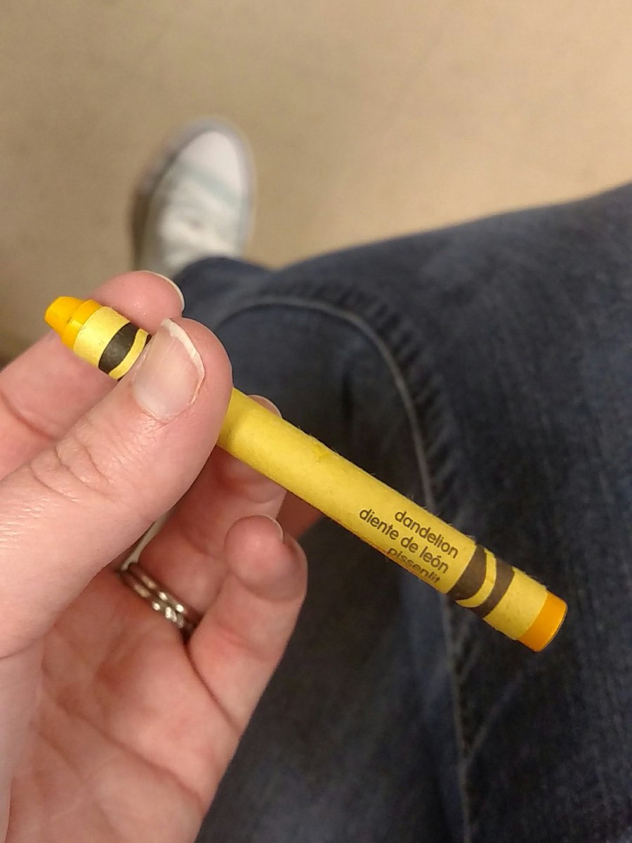 kmcroz's tweet photo. Crayola is getting rid of dandelion as a color. #NeverForget https://t.co/GEjk7HyYsM