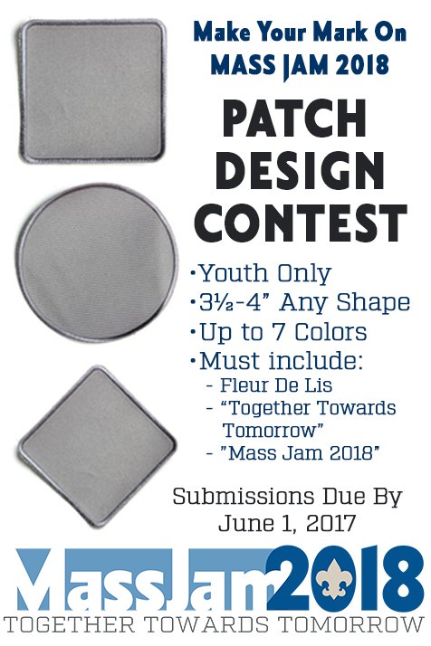 MassJamBSA's tweet photo. Calling all artists! We're looking for a patch for #MassJam18. Visit https://t.co/uUbUgF9B4f for more information. https://t.co/o4gzOmFCAE