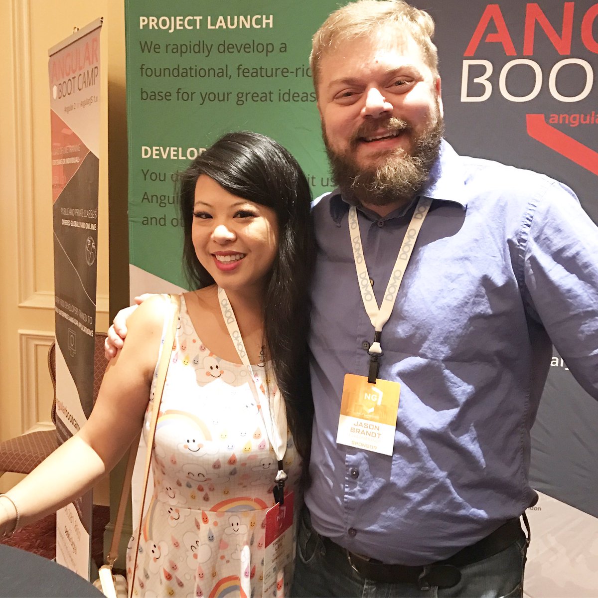 ladyleet's tweet image. Early mornings with @jasonbrandt1 @angularbootcamp at @ngconf. Visit their booth! #ngconf #ngconf2017 #angularbootcamp