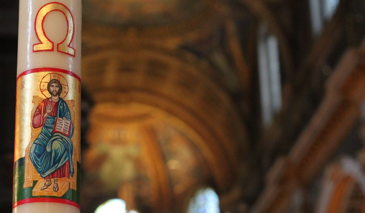 StPaulsLondon's tweet photo. "A symbol of new life and new hope"
The 2017 Paschal candle is being painted this week in St Paul's. Come and see: https://t.co/cS9iHI3Gst https://t.co/7rcLjqviVO