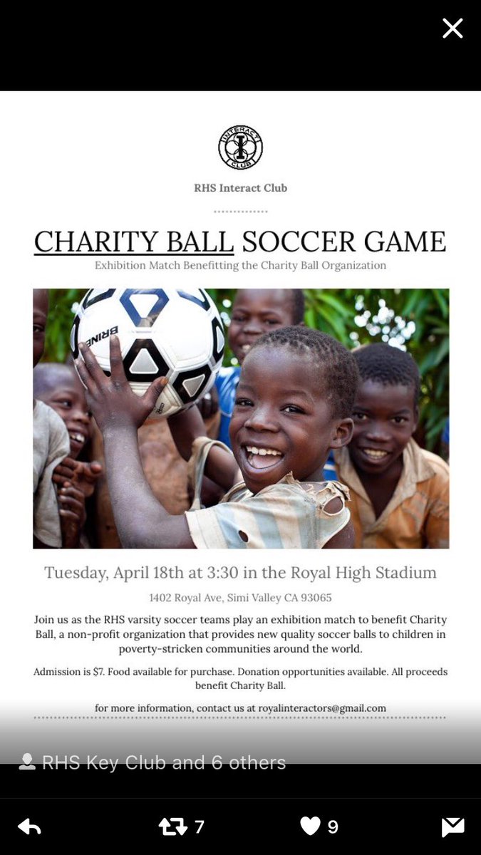 IgnacioSaldain's tweet image. Come out and support a great cause!
Charity soccer match between boys and girls soccer teams from Royal HS 💚⚽️💛