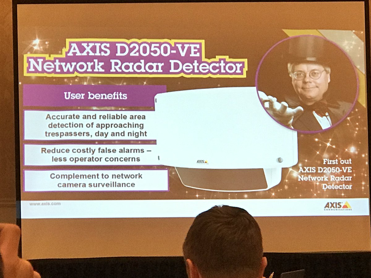 SecurToday's tweet image. Another new IoT device from @AxisIPVideo - a network radar detector. #ISCW17